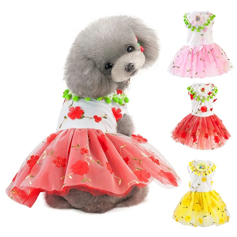 Одежда для собак кружевное летнее платье-пачка для собак платье-пачка принцессы для собак без рукавов костюм для щенков
