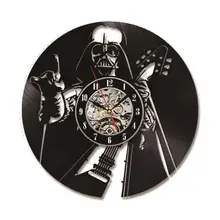 Ретро Виниловая пластинка 3D настенные часы Звездные войны тема полые CD часы Домашний Декор стены Книги по искусству творческий и антикварные Стиль Mute часы