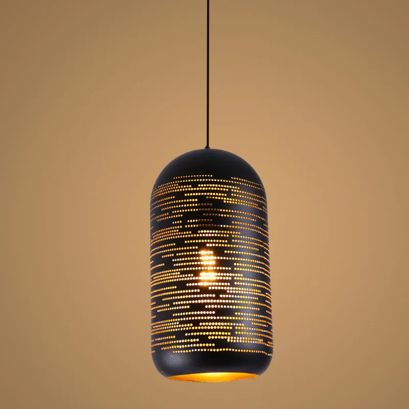 

Nordic Iron Art Crack Single Head Pendant Light Winter Melon Vintage Loft Industrial Lamp Restaurant Cafe Kitchen Home Lighting