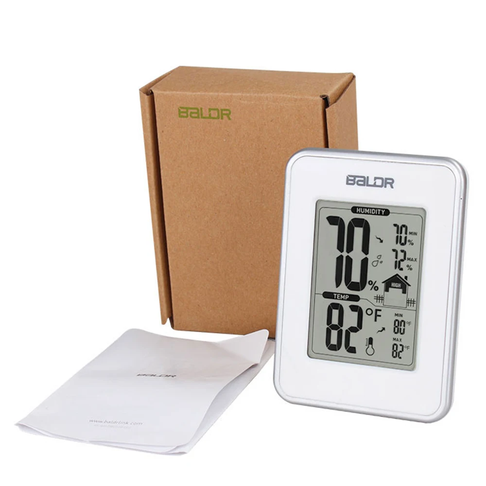 Baldr, модный цифровой ЖК-дисплей, термометр, датчик гигрометра, влажность, температура, монитор, стол, термограф, метеостанция