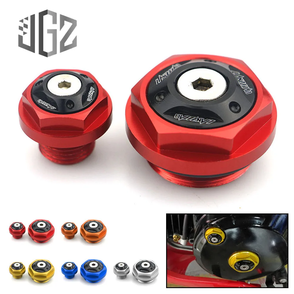 

Motorcycle CNC Aluminum Engine Filler Cover Screw Plug Cap Decorated Universal For Suzuki Modified Accessories Red Blue Gold