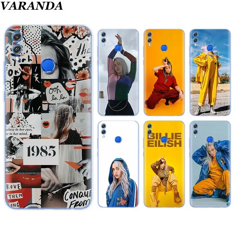 

Billie Eilish Music girl Silicone Soft Case for Huawei Honor 8X 8C 7A 7C 7S 9 10 Lite Y5 Y6 Y7 Y9 2019 Phone Case Coque