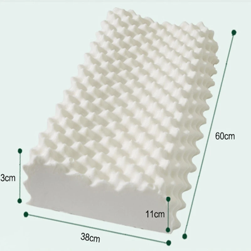 Натуральная латексная подушка с двойной наволочкой для сна, постельные принадлежности, подушка для массажа шеи, для здоровья, для шеи, для скрепления головы, подушка с памятью