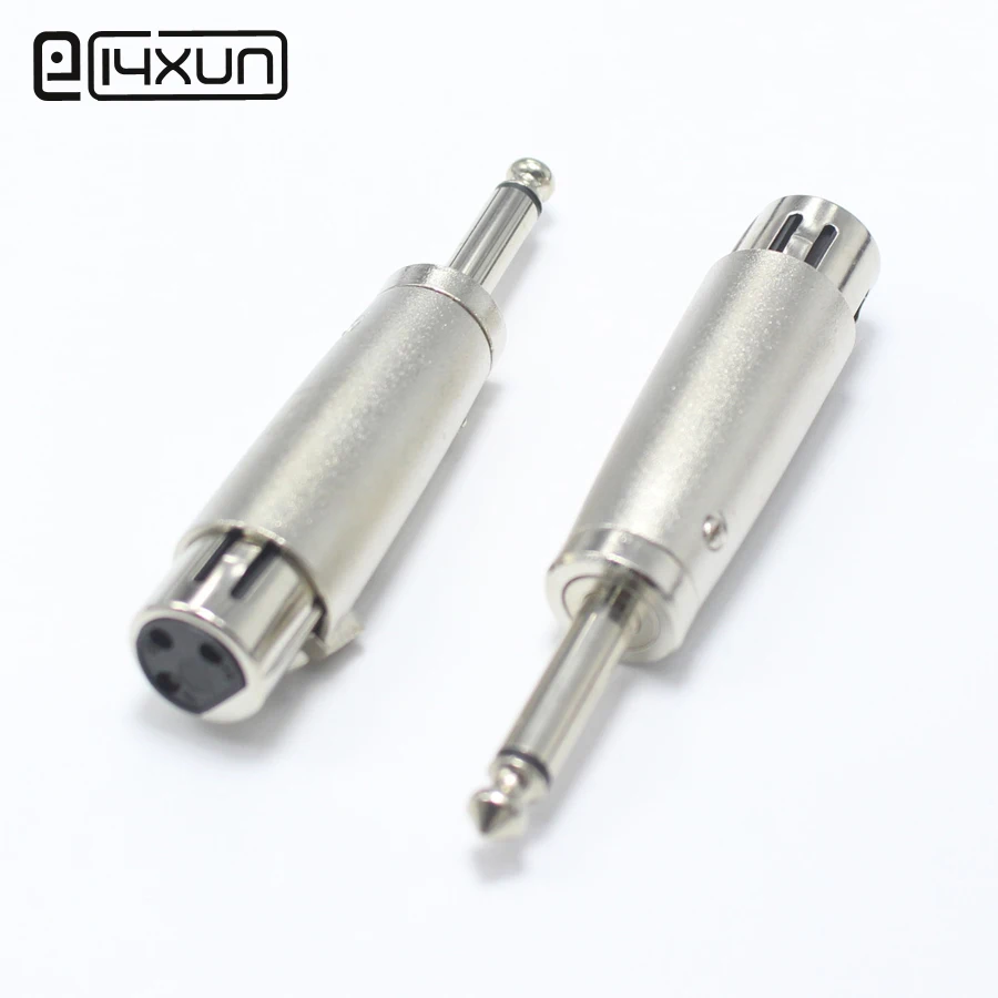 

EClyxun 1pcs 6.5 /6.35 mm 2Pin Mono Plug to XLR 3Pin Female jack Audio Connector MIC Karaoke Speaker Adapter