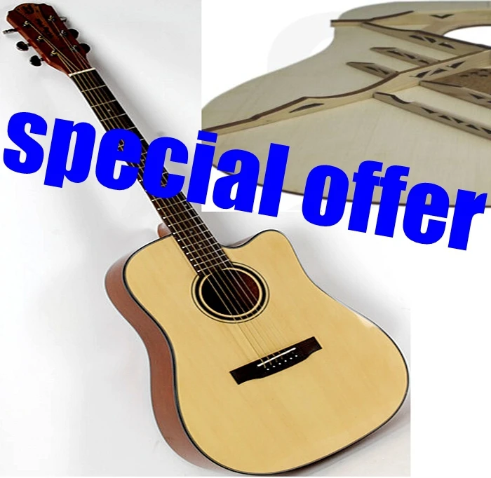 new design 41inch acoustic guitar with triangle hole tone barsin