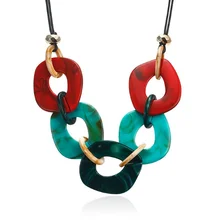 Fashion Jewelry Women Geometric Acrylic Necklaces & Pendants Statement Collar Colorful Choker Necklace for Women Ladies Gift Fashion Jewelry Women Geometric Acrylic Necklaces & Pendants Statement Collar Colorful Choker Necklace for Women Ladies Gift