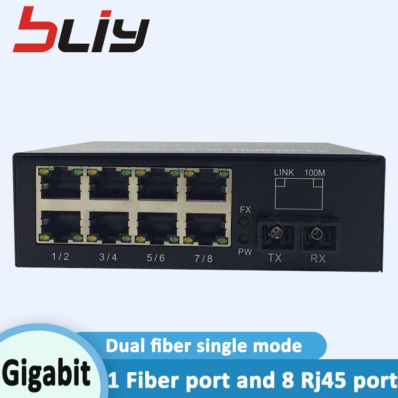 Ethernet коммутатор Bliy 1 гигабитный 8 портов 1000 Мбит/с|Сетевые коммутаторы| |
