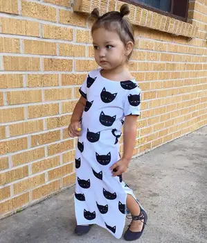 

5pcs/lot New Summer Kids clothes Baby Girls Dress Cat Dress Girl's Dress 2-7T sylvia 543416508815