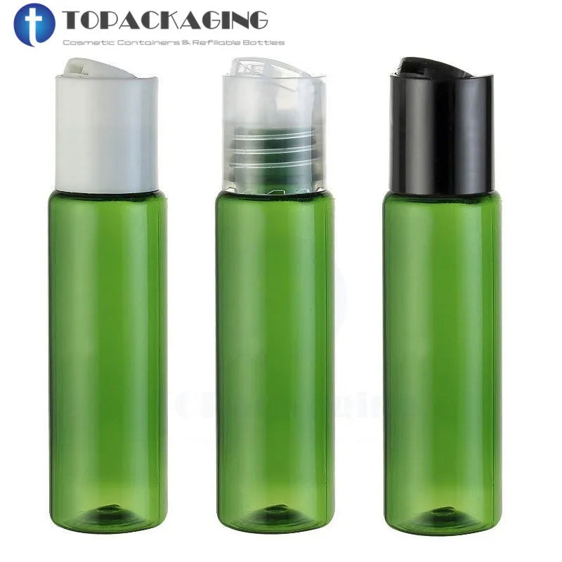 50PCS-30ML Press Screw Cap Bottle,Green Plastic Cosmetic Container,Empty Serum Bottle,Sample Shampoo Sub-bottling,Flat Shoulder 50pcs lot m6 l din7991 pure titanium flat head countersunk socket screw titanium alloy small screw gr2 m6 8 10 12 16 35 40 45 50