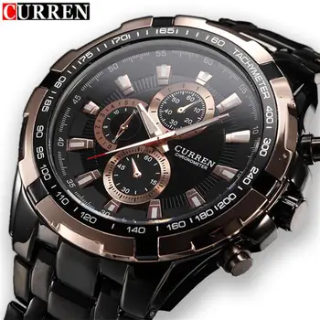 

CURREN Men Watches Luxury Brand Men Military Wrist Watches Full Stainless Steel Band Sports Men Watch Relogio Clock Dropshipping