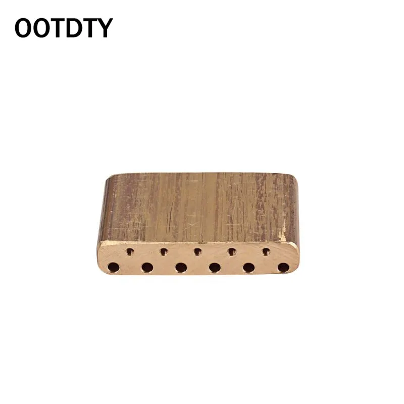 

OOTDTY Guitar Base Block Brass For ST Vintage SQ Vibrate Tremolo System Bridge Parts 6 String 5 Hole
