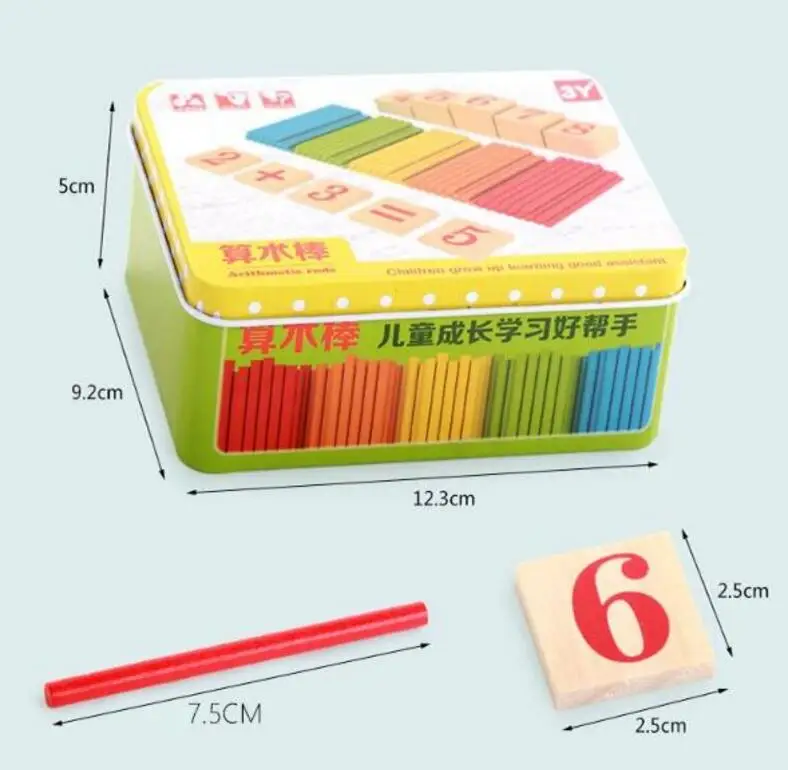 Горячая Распродажа деревянная детская игрушка/пластиковые блоки Монтессори Обучающие игрушки математические палочки для развития интеллекта строительные блоки подарок GYH