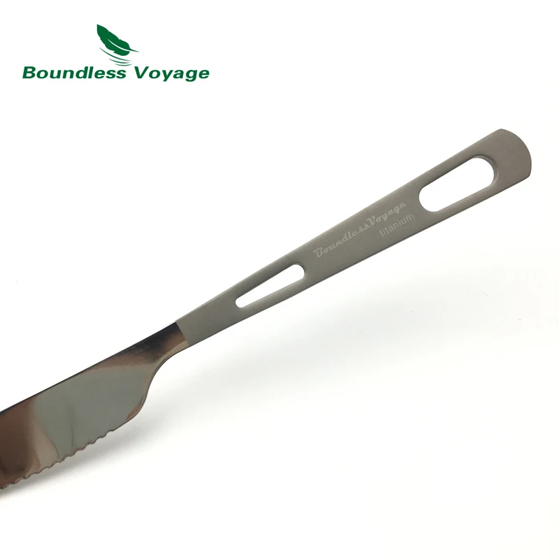Boundless Voyage Titanium al aire libre que acampa cubiertos cuchillo de titanio Vajilla ti1539b Boundless Voyage Titanium al aire libre que acampa cubiertos cuchillo de titanio Vajilla ti1539b