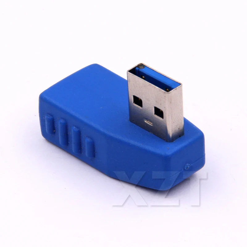 Новинка, 1 шт., USB 3,0, 90 градусов, левый USB, мужской на женский, адаптер, USB 3,0, мужской на женский, 90 градусов, конвертер