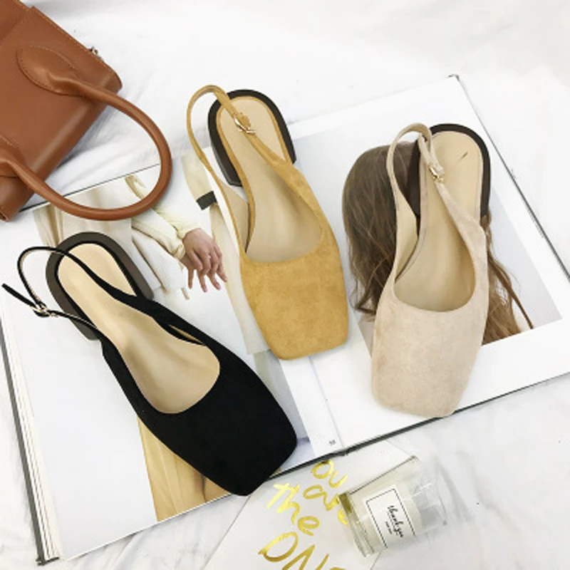 yellow slingback flats