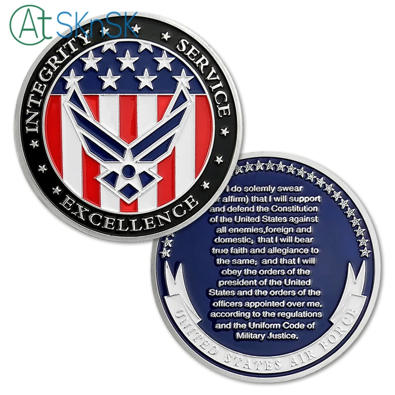 

1/3/5/10pcs/lot USAF U.S. Air Force Oath of Enlistment Challenge Coin Motivational Navy Army Commemorative Souvenir Coins