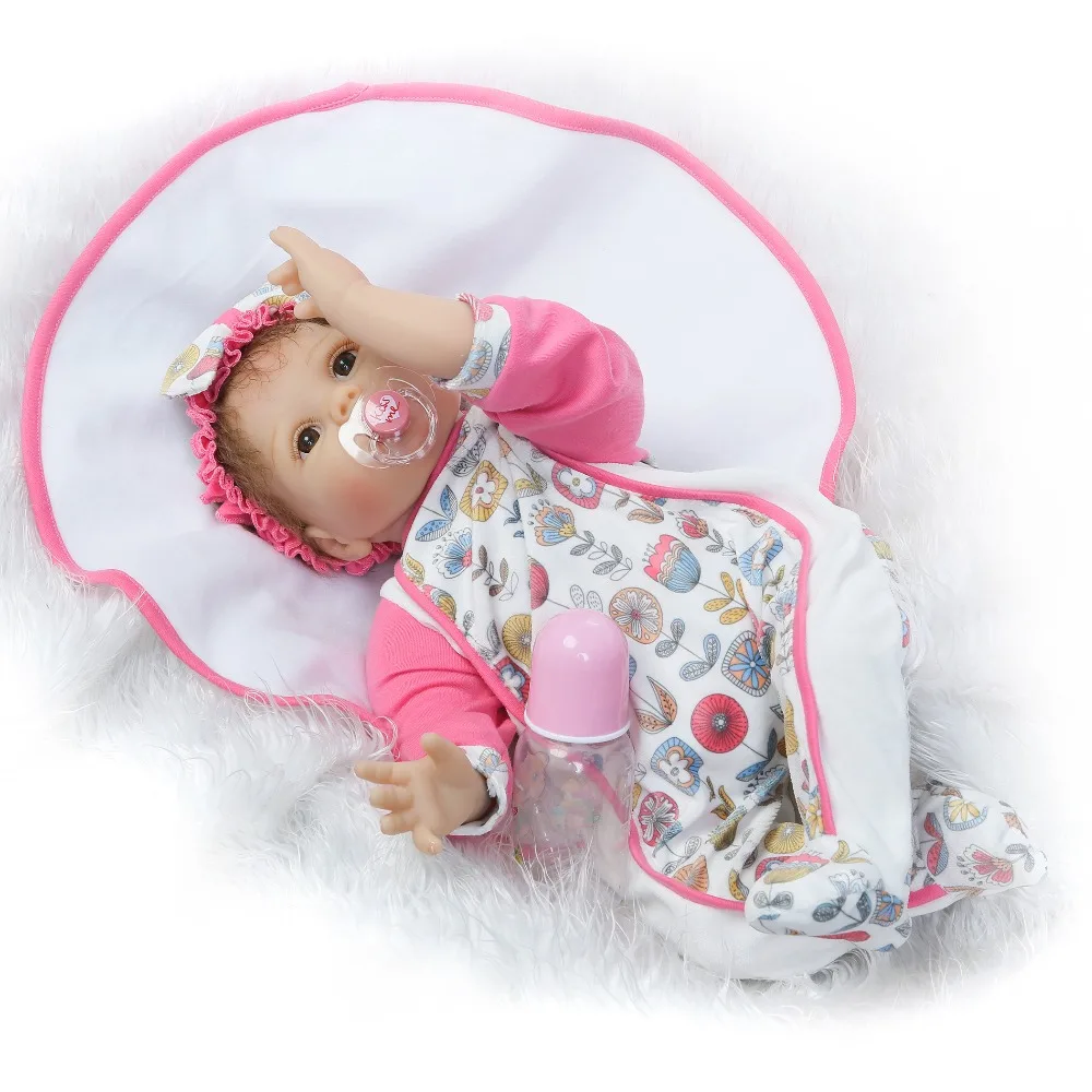 NPKCOLLECTION 22 дюйма Силиконовые Винил из мягкой натуральной нежное прикосновение Reborn Детские Реалистичного новорожденных сладкий подарок