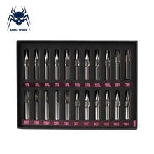 Профессиональные 304 из нержавеющей стали 22 шт татуировки Советы Комплект колпачки для татуажа советы микс Набор для иглы татуировки аксессуары