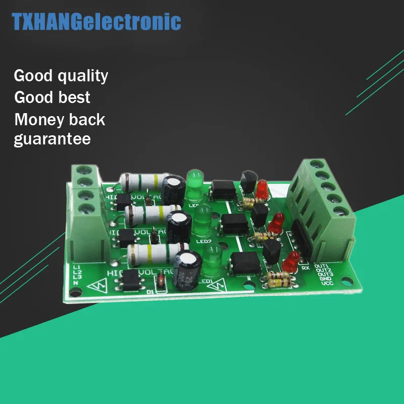 

3 Channel Optocoupler Isolation Module AC 220V Isolated Board Testing Module No PCB Holder AC Detection Module