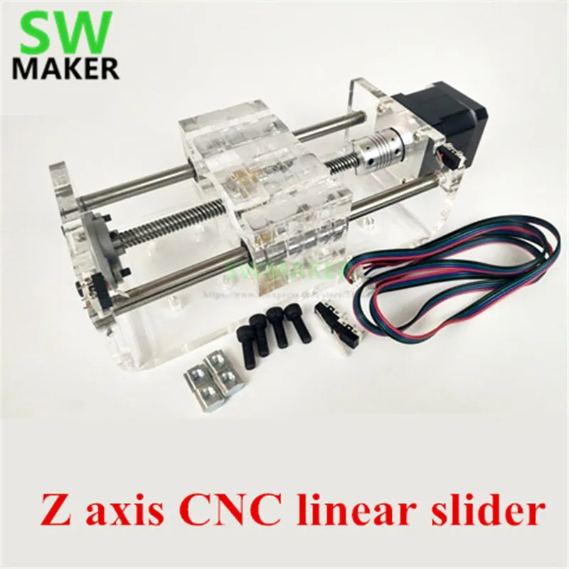 

SWMAKER TR8x8 привести винт Z оси ЧПУ линейной ползунок направляющих полезный ход 100-300 мм с второй NEMA17 шаговый двигатель