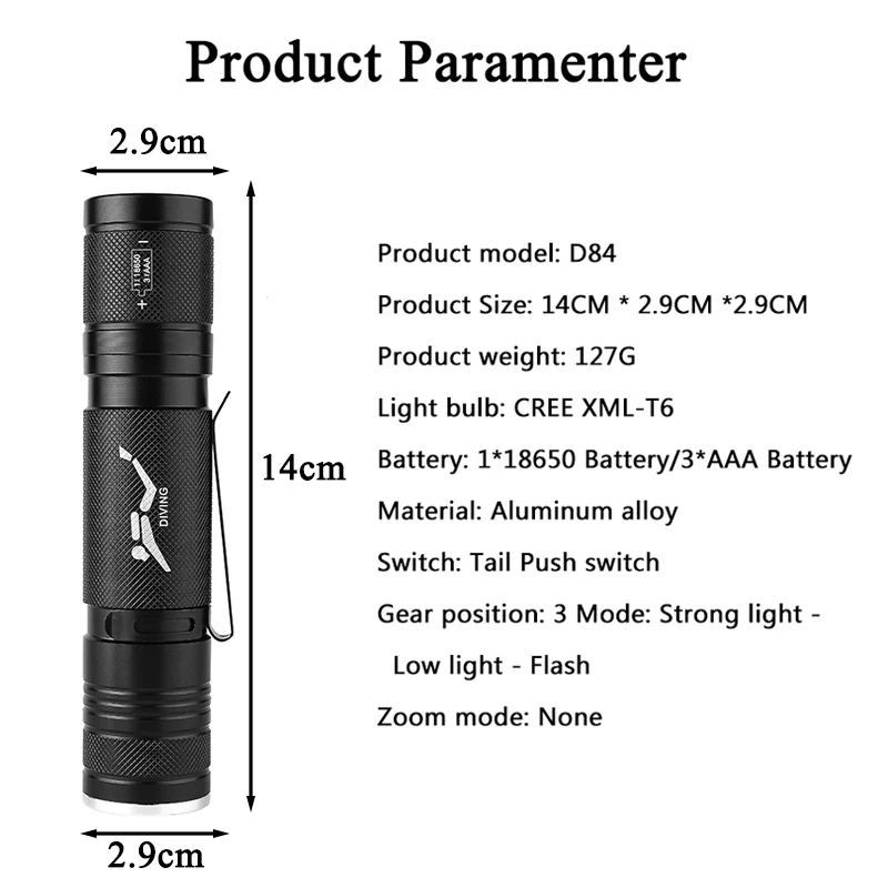 Z24 D84 светодиодный светильник для дайвинга 3800Lum XM-T6 подводный светильник s водонепроницаемый портативный фонарь светильник s светильник для дайвинга фонарь