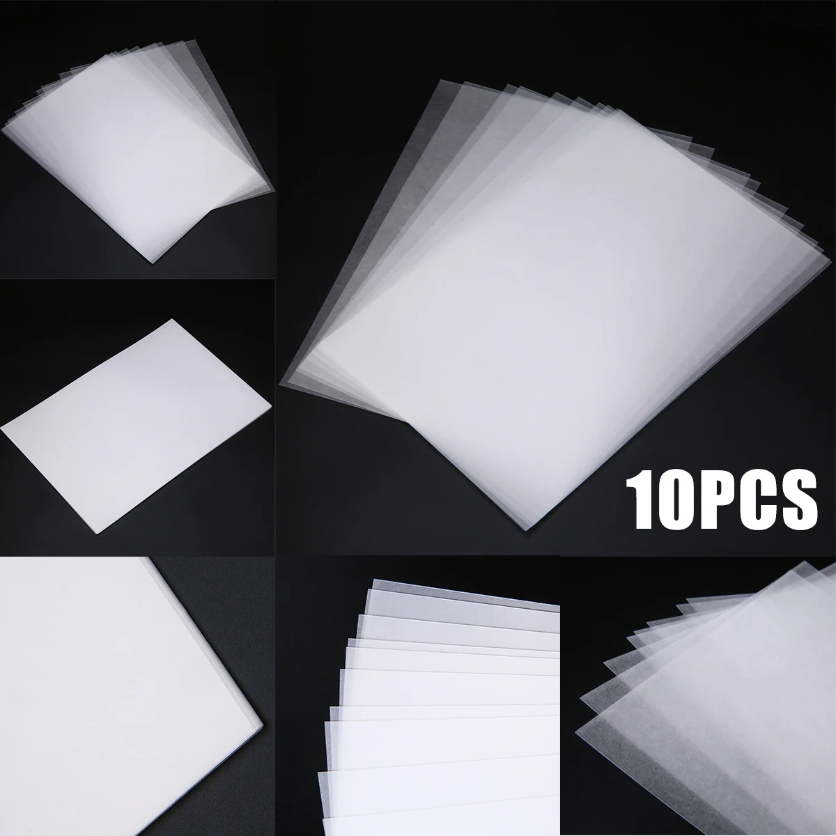 10pcs Heat Shrinkable Sheet DIY Jewelry Making Craft Scrapbooking Die Cut Rough Polish Board Heat Shrink Paper Film Sheets