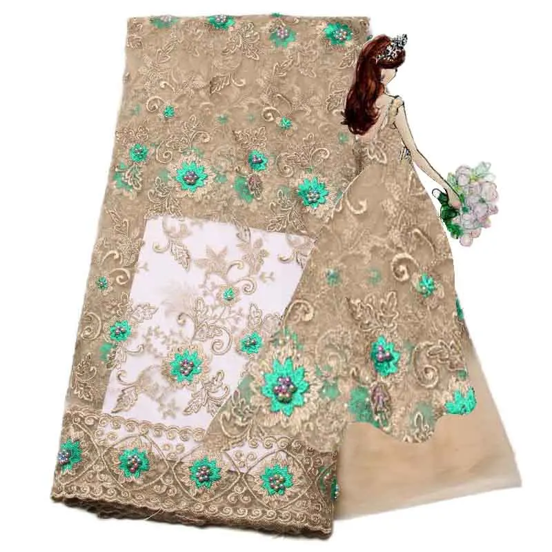 Luxury African Lace Bridal Net High Quality 2017 HandWork Nigerian French beaded Fabric JX1162B | Дом и сад