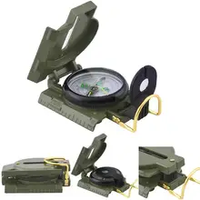 Американский бутик складной компас с линейкой увеличительное стекло функция ремешок армейский зеленый открытый компас DC45-2A