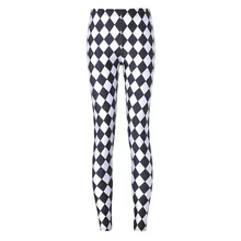 NORMOV леггинсы для фитнеса женские черно-белые клетчатые леггинсы модные леггинсы Harajuku готические леггинсы с геометрическим рисунком штаны в стиле панк-рок
