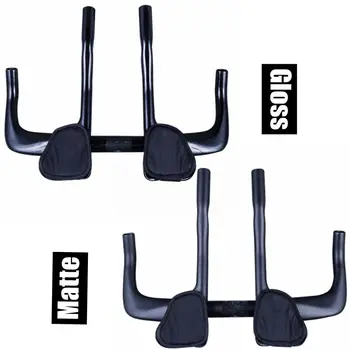 

Matte/Gloss Black Full Carbon Fiber Time Trial Track Bicycle TT Handlebar + Rest Handlebar 485g/set Bike Road Parts