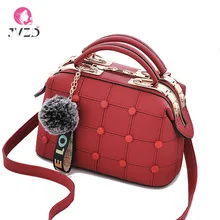 JVZD модная женская сумка, сумка-мессенджер из искусственной кожи, украшения для волос шар, сумка на одно плечо диагональ Бостонская