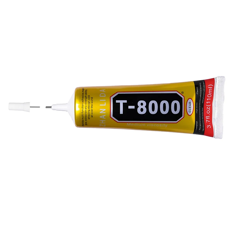 

110ml T8000 Glue Liquid Touch Screen Adhesive Jewelry Fabric Wood Plastic Super Strong Bond Transparent Epoxy Resin Sponge Foil