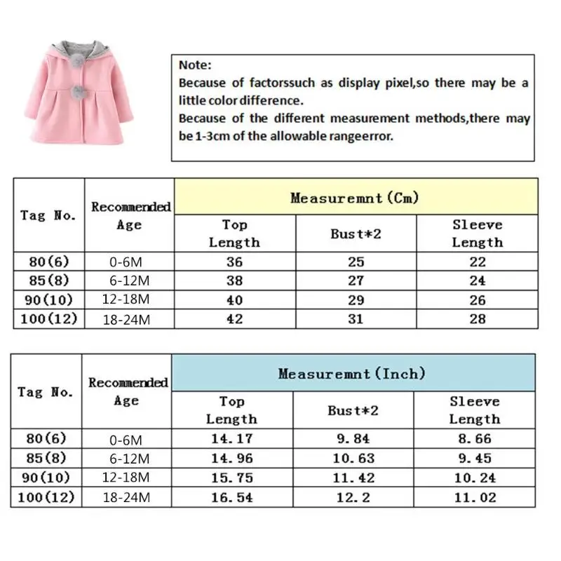Детское пальто с капюшоном и заячьими ушками; костюмы с длинными рукавами для маленьких девочек; повседневные куртки с помпонами; теплое пальто; однотонная верхняя одежда принцессы
