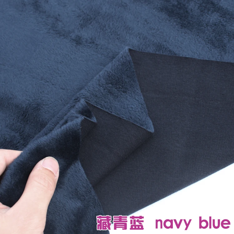 Navy Blue Cotton Polyester Velour Knit Fabric Luxurious kid Wear Super Soft Extra Plush Stretchy 60&quot Wide Sold By The Yard | Дом и сад