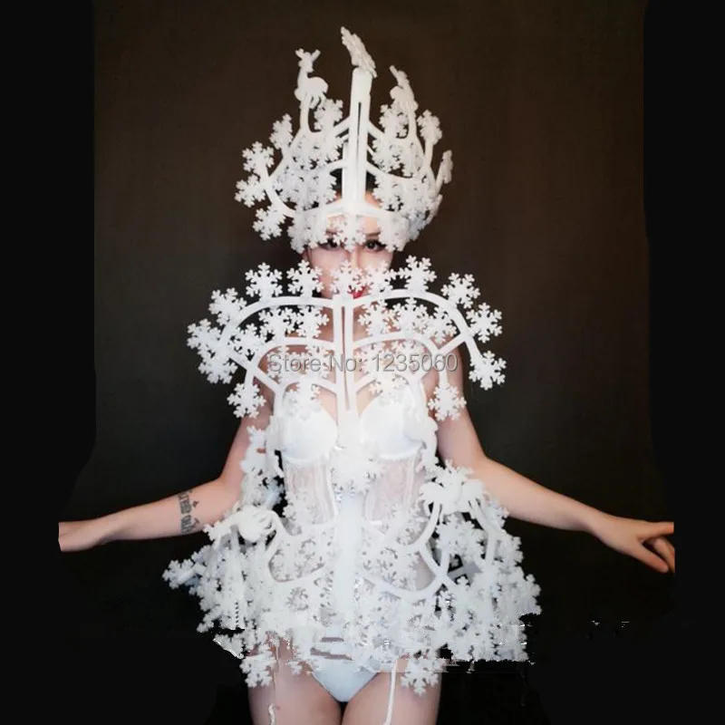 Snowflake-Theme-DS-Singer-Show-Bar-Nightclub-Costumes-Party-Event-Christmas-Snow-Dress-Clothes-With-Headwear_