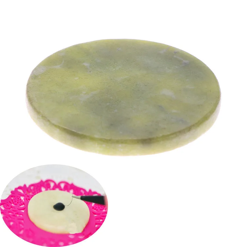

1Pcs Pro Round Natural Jade Stone Eyelash Extension Stand Pallet Practical Crystal Female Fake Eye Lashes Glue Adhesive Holder