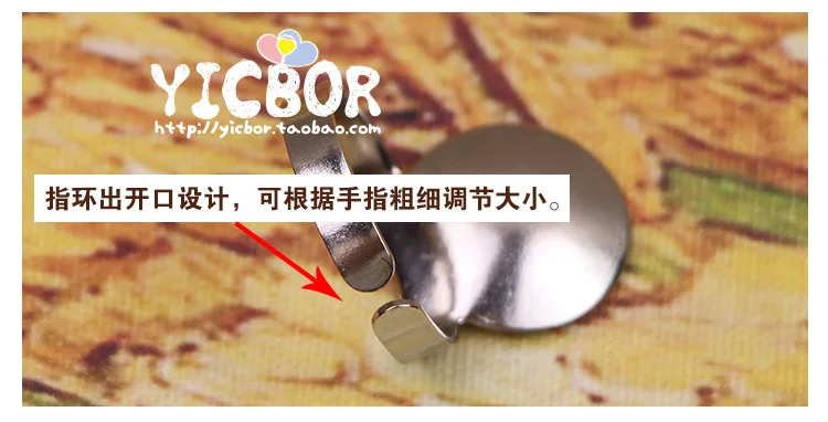 Японский колы Клевер диск пальмовый нажимной палец наперсток Регулируемый Обруч 34-301