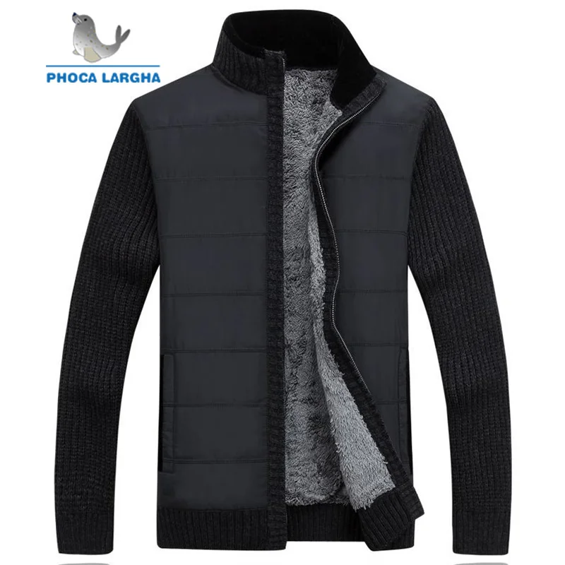 Men Clothes Winter Men'S Cardigan Sweater Jacket Stand Collar Cardigan Men Thicken Fleece Knitting Hombre plus Cotton coats Men Clothes Winter Men'S Cardigan Sweater Jacket Stand Collar Cardigan Men Thicken Fleece Knitting Hombre plus Cotton coats