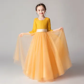 

New Teenage Girls Mesh Tutu Princess Dress Kids Dresses For Girls Birthday Party Wedding Gowns Toddler Girl Clothes Vestidos S89