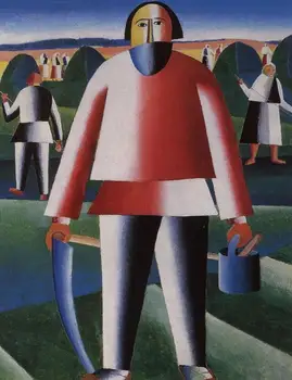 

High quality Oil painting Canvas Reproductions Haymaking (1929) By Kazimir Malevich hand painted