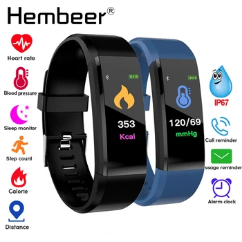 

Health Bracelet Blood Pressure Measurement Heart Rate Monitor Fitness Tracker Smart Band Pedometer Wristband pk fitbits miband 3
