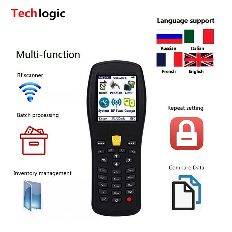 Techlogic X3 اللاسلكية الباركود ماسحة يده محطة PDA اللاسلكية قارئ باركود ليزر الباركود بندقية جرد ماسح الباركود Techlogic X3 اللاسلكية الباركود ماسحة يده محطة PDA اللاسلكية قارئ باركود ليزر الباركود بندقية جرد ماسح الباركود