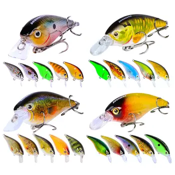 

24pcs Lure Set Mixed Crank Bait Artificial Make Bass Wobblers Fishing Tackle High Quality With Retail Box