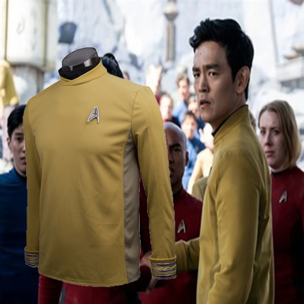 

Star Trek Beyond Costume Cosplay Star Trek Yellow Captain Kirk Uniform Spock Uniform Scotty Halloween party Prop
