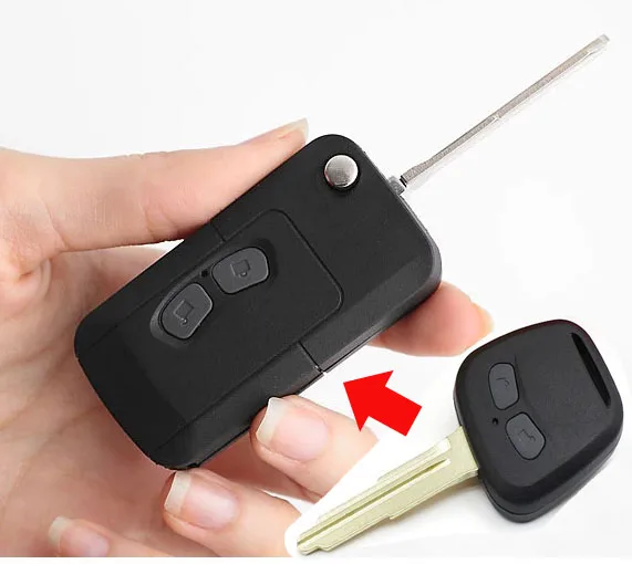 Mitsubishi Lancer Modified Flip Remote Key Shell 2 Button(6)11