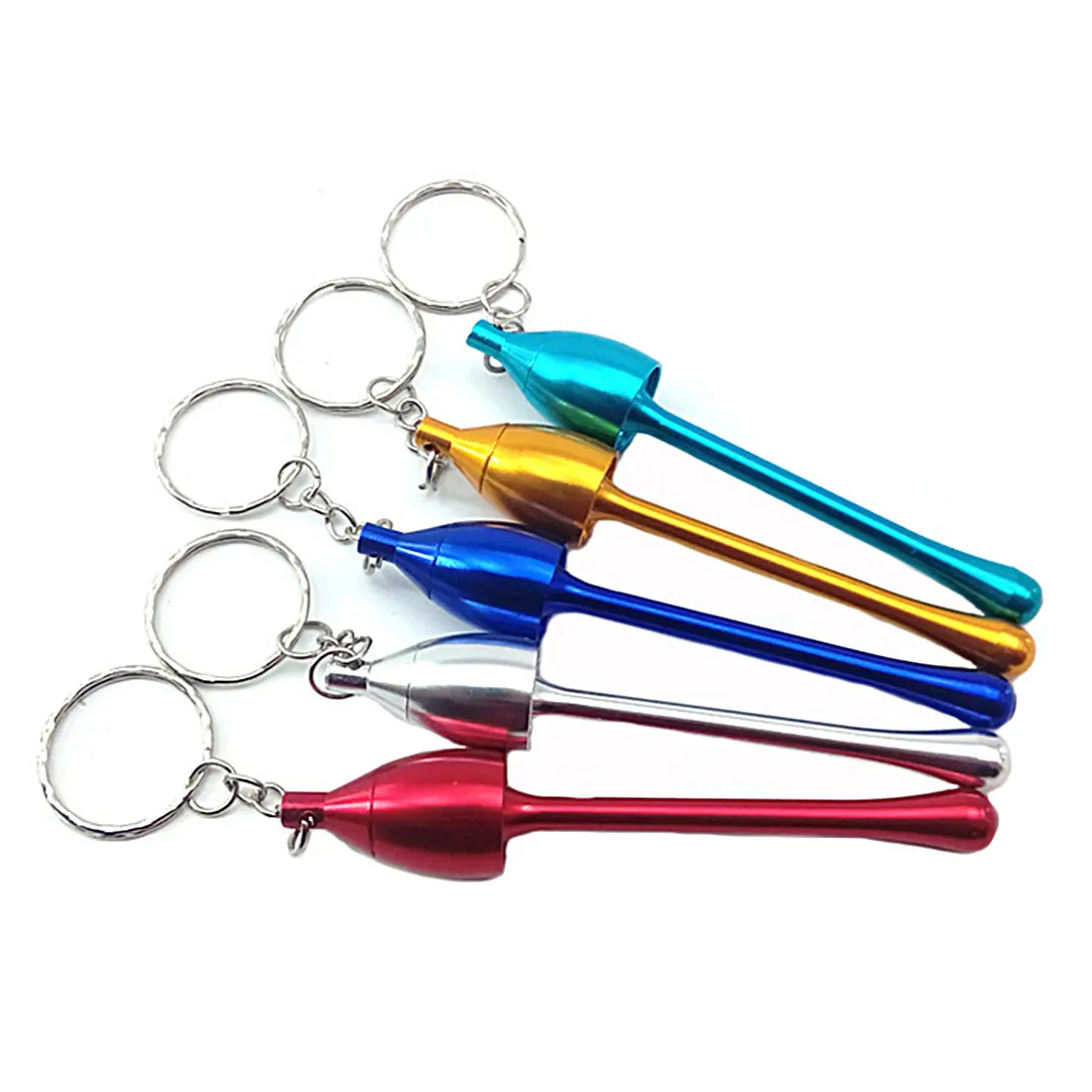Hot Sale Metal Pipe Mushroom Keychain Key Chain Portable Mini Weed
