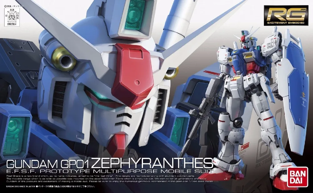 

1 pcs Bandai RG 12 1/144 RX-78 GP01 Zephyranthes Gundam Mobile Suit Assembly Model Kits action figure Gunpla juguetes Robot toy