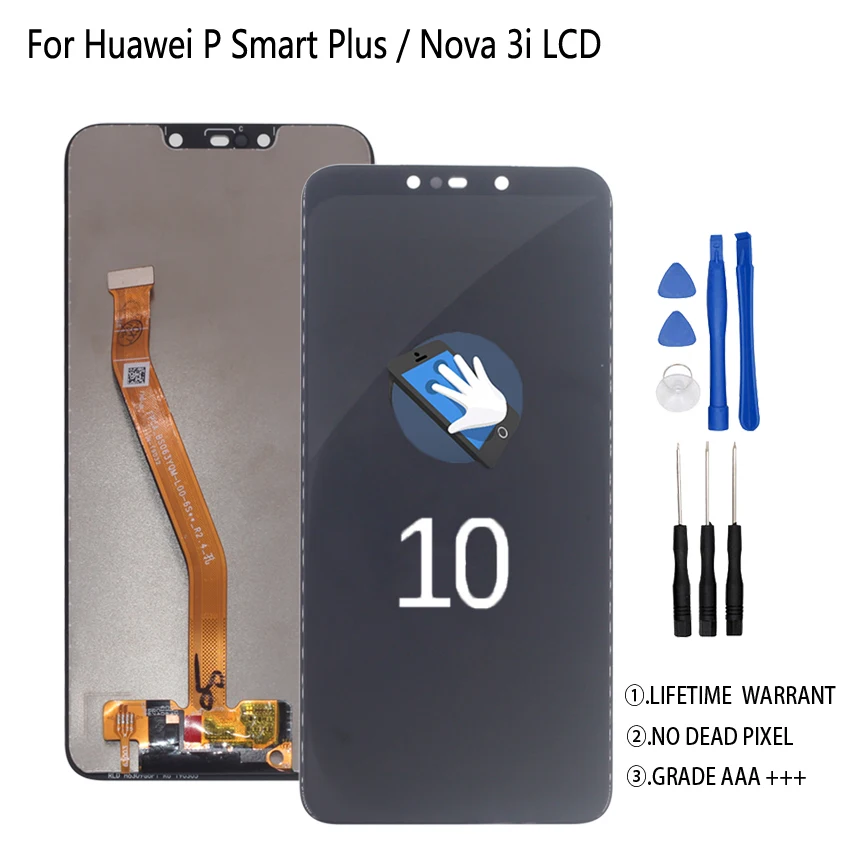 

Original For Huawei P Smart Plus LCD Display Touch Screen Digitizer For Nova 3i INE-LX1 INE-L21 Screen LCD Display Phone Parts
