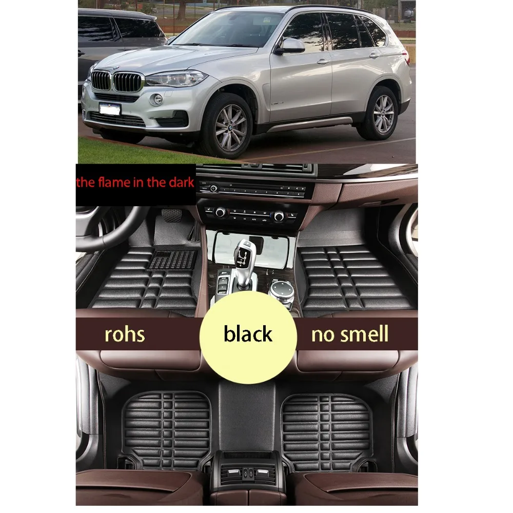 

fast shipping fiber leather car floor mat for bmw x5 2014 2015 2016 2017 2018 2019 F15