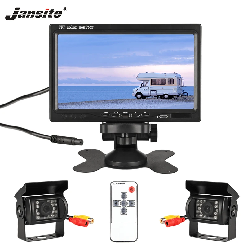 

Jansite 7" TFT LCD Wired HD Car Monitor Display Cameras Reverse Camera Parking System for Car Rear view Monitor Applicable truck